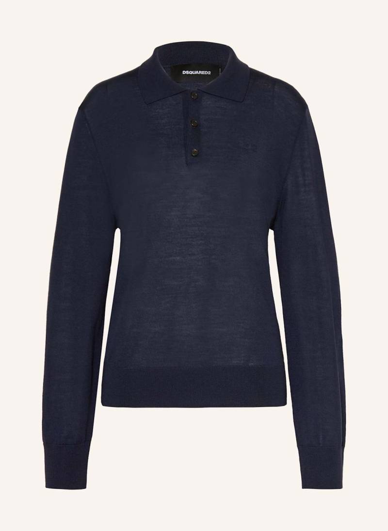 dsquared2 Strick-Poloshirt blau von Dsquared2