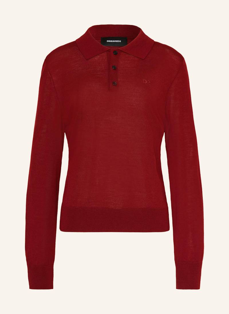 dsquared2 Strick-Poloshirt rot von Dsquared2