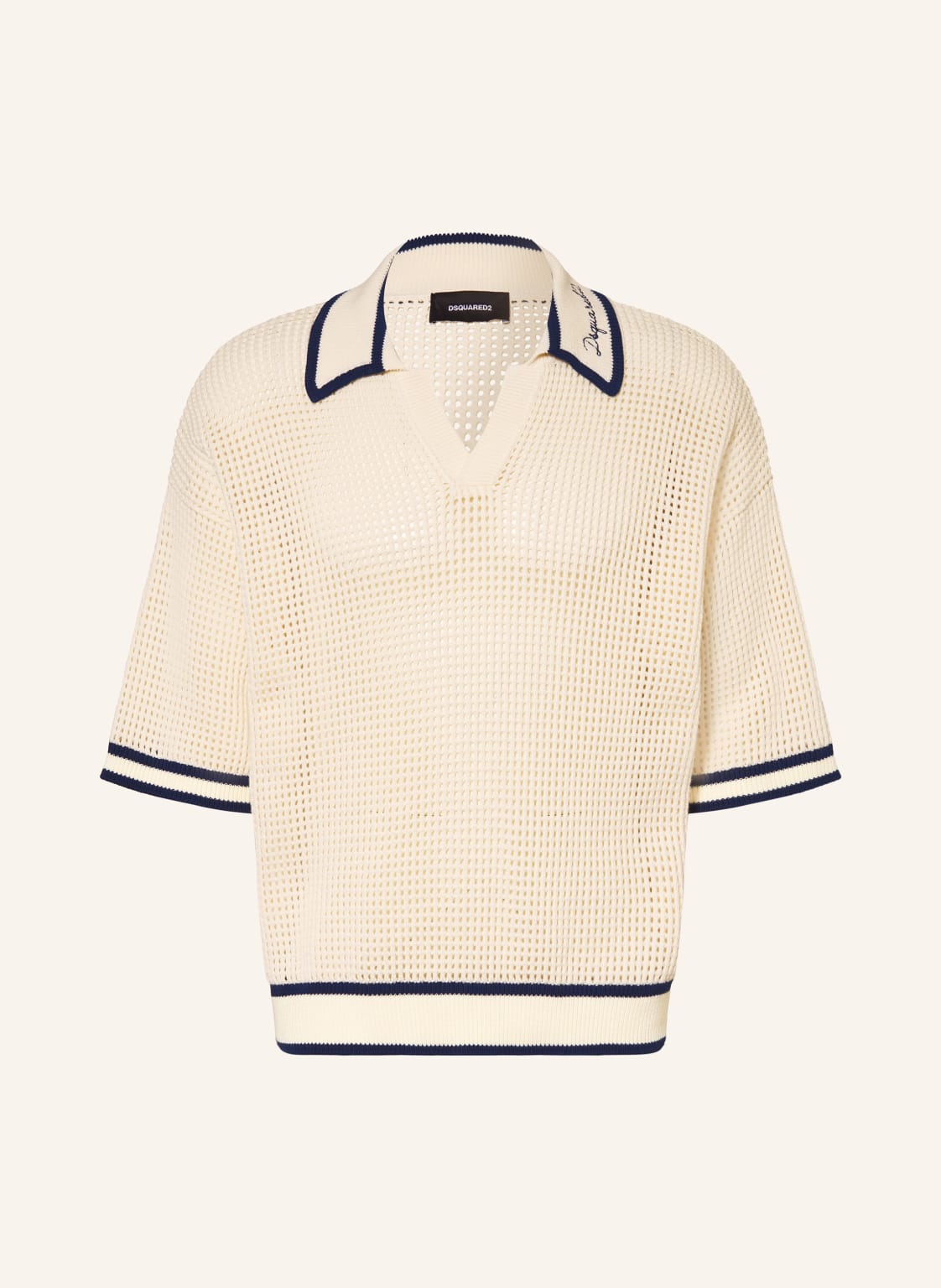 dsquared2 Strick-Poloshirt weiss von Dsquared2
