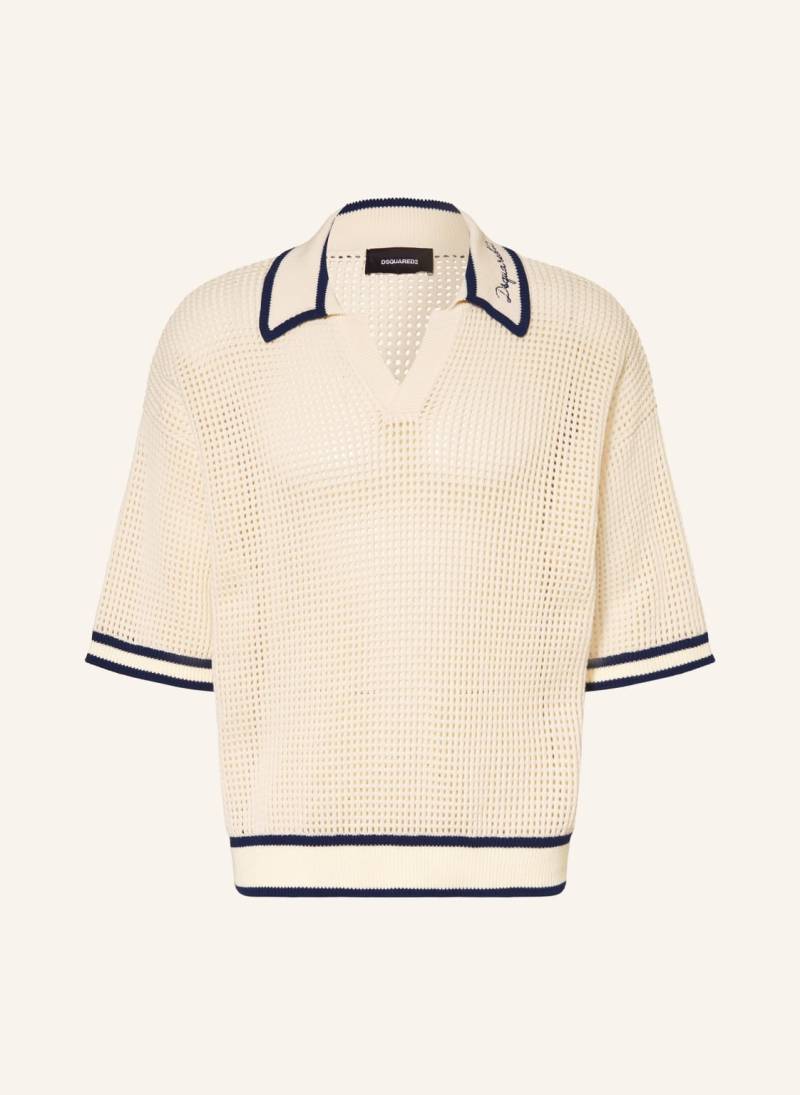 dsquared2 Strick-Poloshirt weiss von Dsquared2