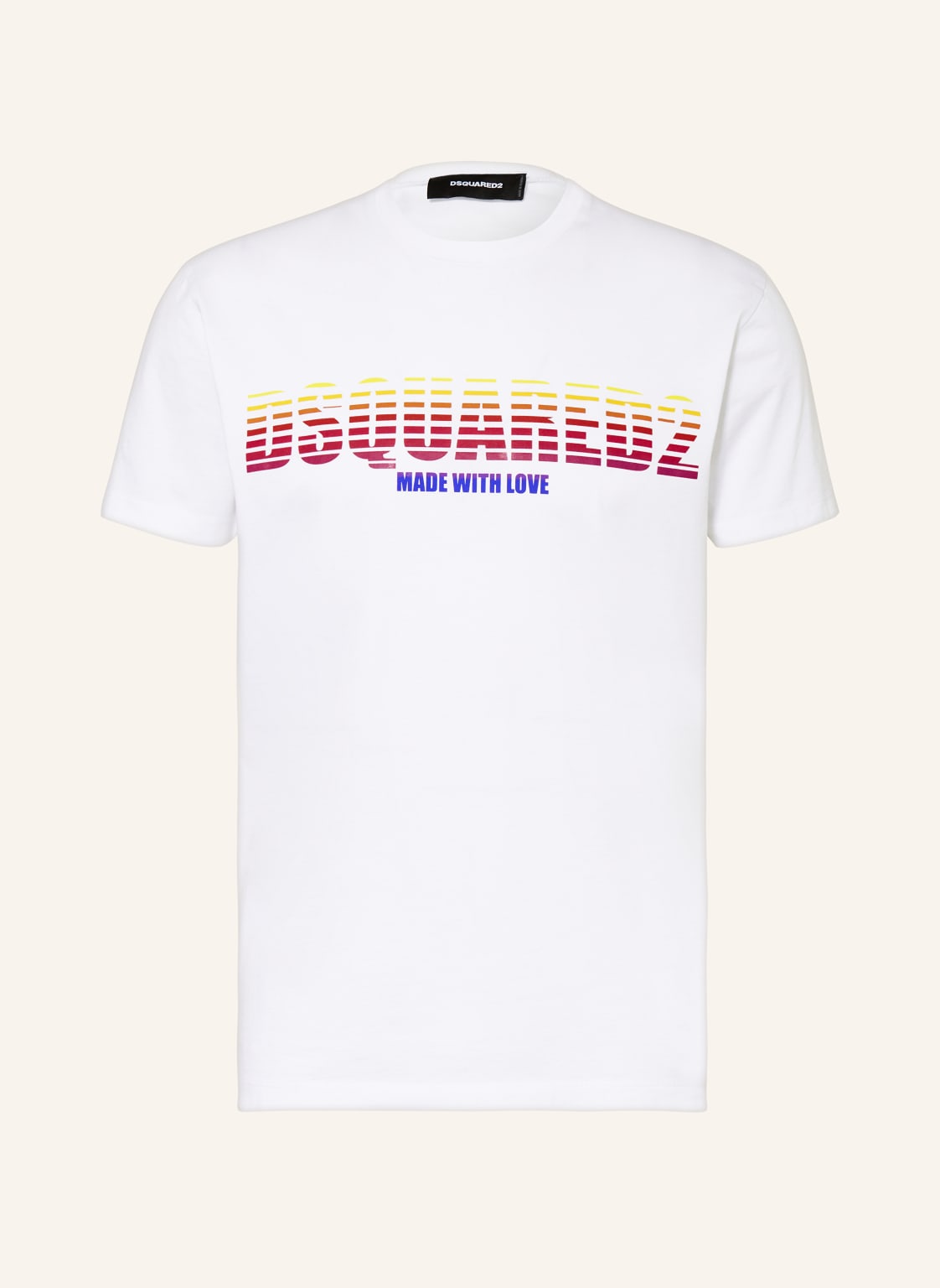 dsquared2 T-Shirt Cool Fit ds2 Made With Love weiss von Dsquared2