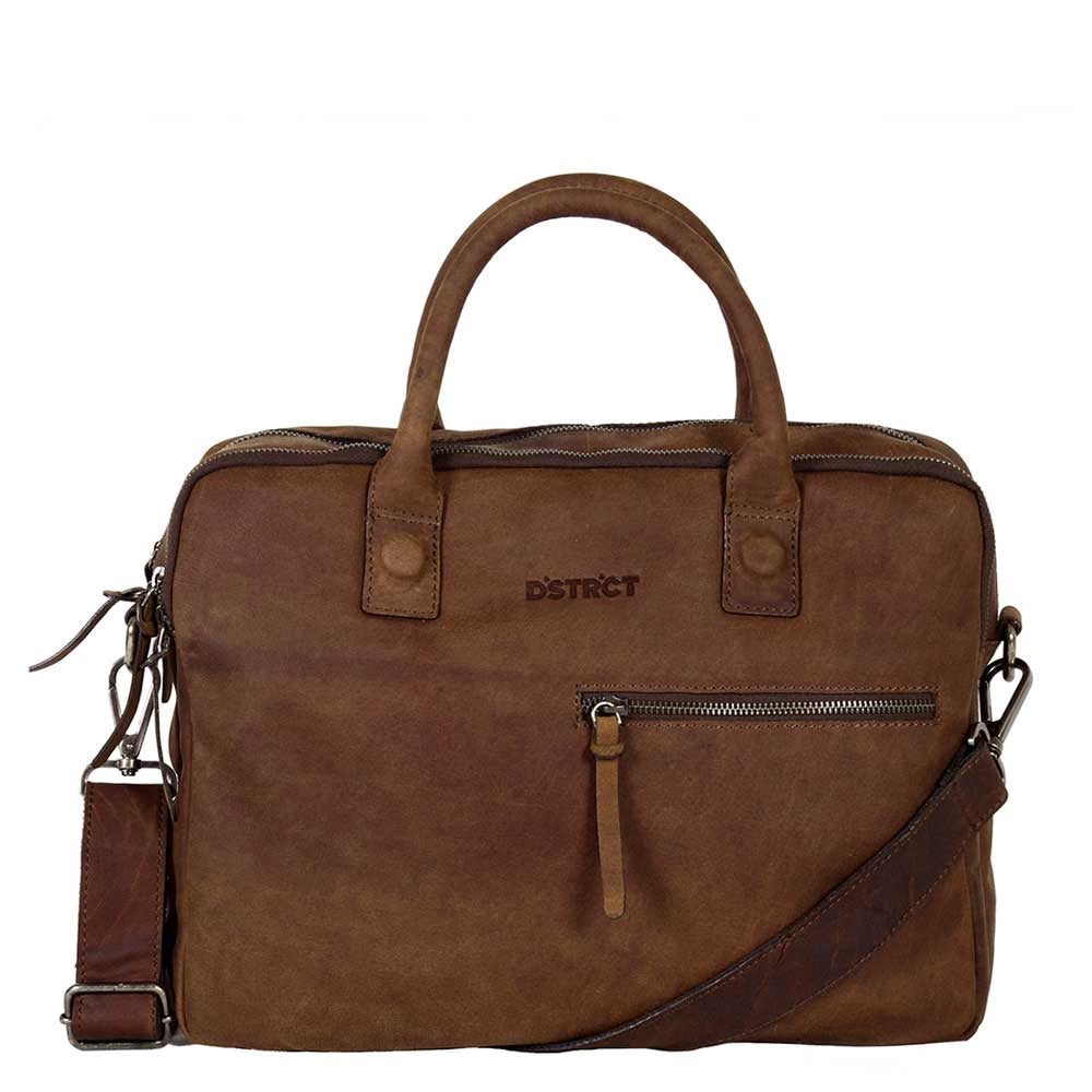 DSTRCT Wall Street Bravo Laptoptasche 15,6 Zoll -Braun von Dstrct
