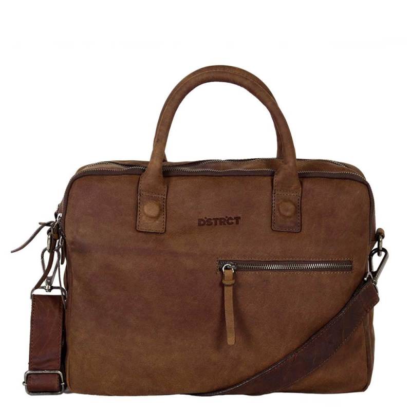 DSTRCT Wall Street Bravo Laptoptasche 15,6 Zoll -Braun von Dstrct