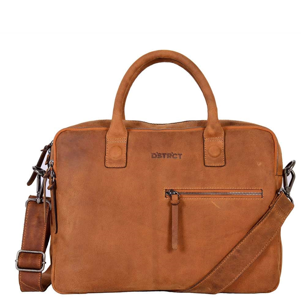 DSTRCT Wall Street Bravo Laptoptasche 15,6 Zoll - Cognac von Dstrct