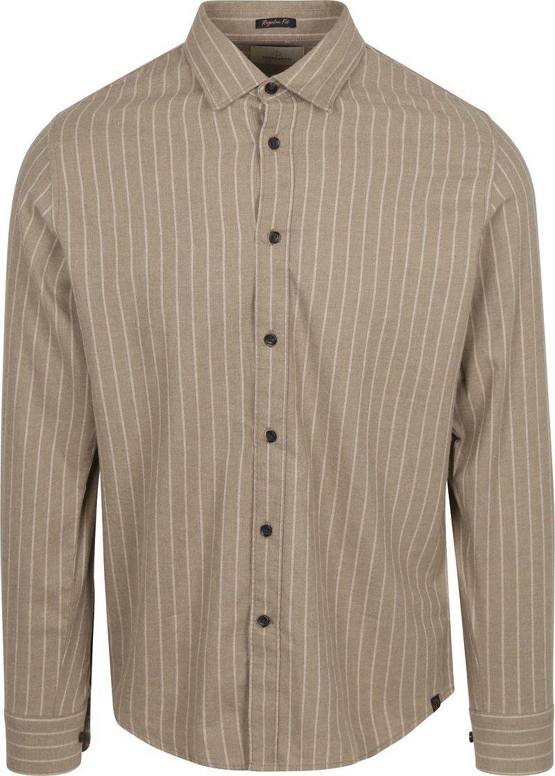 Dstrezzed Hemd Anthony Streifen Beige - Größe XXL von Dstrezzed