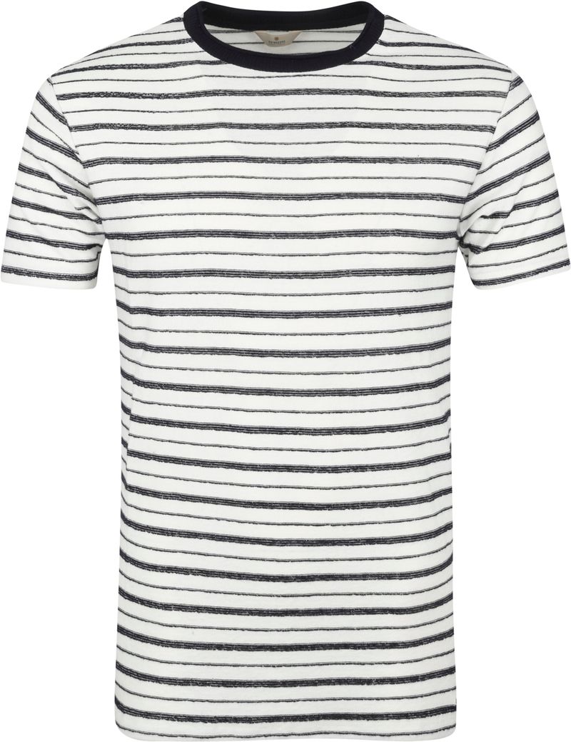 Dstrezzed T Shirt Reversed Streifen Weiß  - Größe M von Dstrezzed