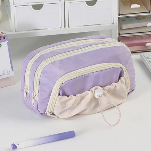 Dtaigou Ästhetisches Federmäppchen,Schreibwaren Beutel Mit Kordelzug | Großes Wasserdichtes Organizer Für Schulbedarf Jugendliche Mädchen von Dtaigou