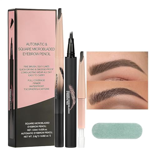 Dtaigou Augenbrauenstift Set, gebogener Augenbrauenstift - Teardrop -abgewinkelte Augenbrauenbürste zur Mikroblading -Stirn - Mit 4-zeitlichem Mikro-Gabel-Tipp-Applikator, Make-up des Brauen-Tönung, Dtaigou Augenbrauenstift Set, gebogener Augenbrauenstift - Teardrop -abgewinkelte Augenbrauenbürste zur Mikroblading -Stirn - Mit 4-zeitlichem Mikro-Gabel-Tipp-Applikator, Make-up des Brauen-Tönung, von Dtaigou