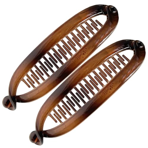 Dtaigou Bananenhaarklammern für Frauen, Bananenhaarclip | Haarklammern Doppelte Bananen -Pferdeschwanzhalter | 2x starke Hold-Accessoires für Styling-Styling für dicke, dünne, lockige Stile Dtaigou Bananenhaarklammern für Frauen, Bananenhaarclip | Haarklammern Doppelte Bananen -Pferdeschwanzhalter | 2x starke Hold-Accessoires für Styling-Styling für dicke, dünne, lockige Stile von Dtaigou