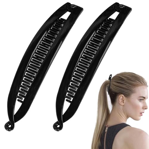 Dtaigou Bananenklammern für dünne Haare, Bananenhaarklammern für Frauen - Double Claw Clips Clips Combs Barrettes,2x starke Hold-Accessoires für Styling-Styling für dicke, dünne, lockige Stile Dtaigou Bananenklammern für dünne Haare, Bananenhaarklammern für Frauen - Double Claw Clips Clips Combs Barrettes,2x starke Hold-Accessoires für Styling-Styling für dicke, dünne, lockige Stile von Dtaigou