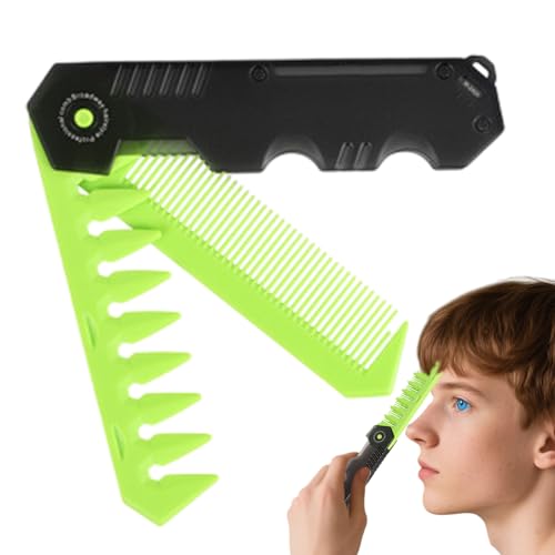 Dtaigou Faltbarer Taschenkamm – tragbarer faltbarer Taschenkamm für Männer, Mini-Haaröl-Kopf-Styling-Werkzeug für Bärte, Schnurrbärte, Salon von Dtaigou