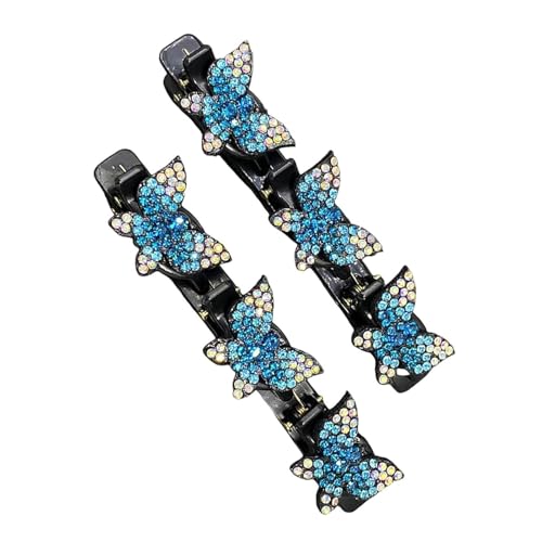 Dtaigou Geflochtene Haarspangen für Frauen, Schmetterlings-Zopf-Haarspangen - Mädchen Frauen Zopfschmuck Haarschmuck Haarspange,Niedliche Haarspangen, modische Flechter-Haarnadel, Entenschnabel-Clip von Dtaigou