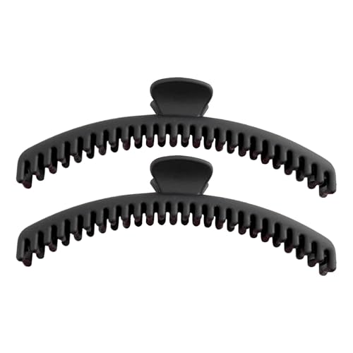 Dtaigou Halten Sie alles Haarklauenclip, Haarkrallen - Pack von 2 Halten Sie alles gefrostete Haarclips - Slim Bun Pins, Bananenhaarpins, große Barrettes, Accessoires für Frauen für Wellen und Curly von Dtaigou