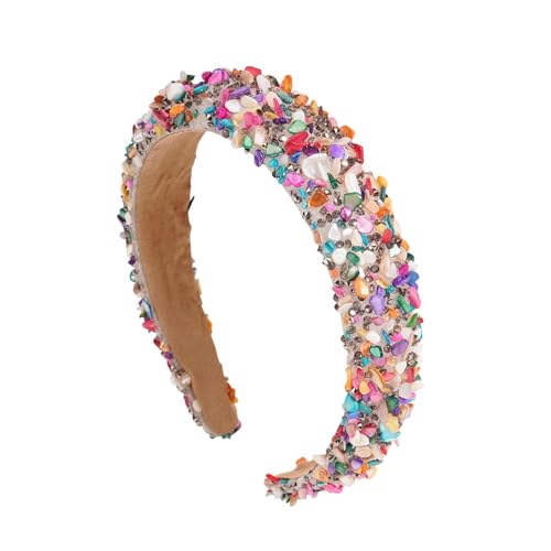 Dtaigou Kristall-Stirnbänder für Frauen, Schmuck-Stirnband | Bling Breiter Haarreif | Mit Strasssteinen verzierter modischer Kopfschmuck, schicker Haarschmuck für Frauen und Mädchen von Dtaigou