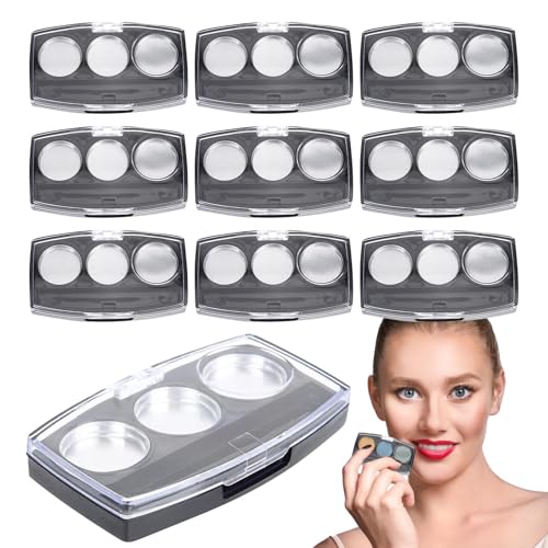 Dtaigou Leere Make -up -Behälter, leere Palette für Make -up | Kompakte Pan -Lidschatten -Tablettverpackung 10x | Multifunktionaler kosmetischer Speicherbox kreativer Lidschattenbehälter für Concealer Dtaigou Leere Make -up -Behälter, leere Palette für Make -up | Kompakte Pan -Lidschatten -Tablettverpackung 10x | Multifunktionaler kosmetischer Speicherbox kreativer Lidschattenbehälter für Concealer von Dtaigou