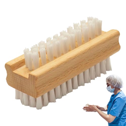 Dtaigou Nagelbürste Zur Reinigung Der Fingernägel - Zweiseitige Nagel Reinigungsbürste | Reiniger Mit Anti-Rutsch Griff Natürliche Borsten Für Haushalt Reise Damen Herren Salon von Dtaigou