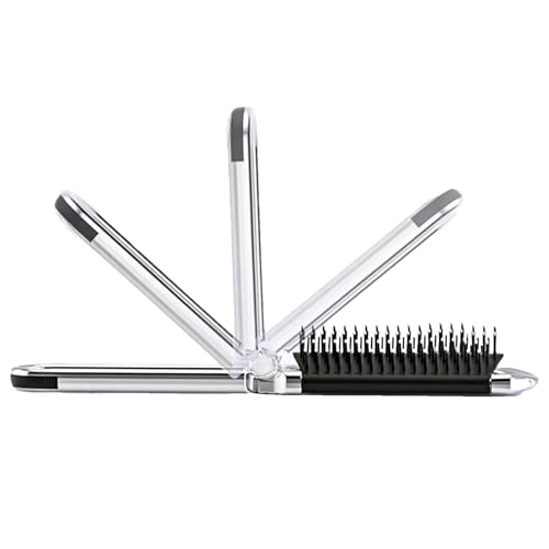 Dtaigou Reisenbürste, Reise Haarbürste | Faltbare Haarmassage Entspannungsbürste mit Spiegel | Taschengröße Styling -Accessoires für Frauen Mädchen Home Travel Fitnessstudio -Geldbörse von Dtaigou