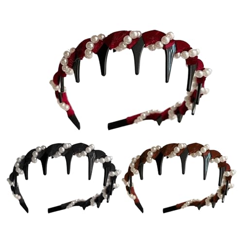 Dtaigou Zahnkopfband - Damen Anti-Rutsch Wellen-Haarband mit Zähnen - Haarstyling-Zubehör, Haarband für hohe Stirn für Frauen Dtaigou Zahnkopfband - Damen Anti-Rutsch Wellen-Haarband mit Zähnen - Haarstyling-Zubehör, Haarband für hohe Stirn für Frauen von Dtaigou