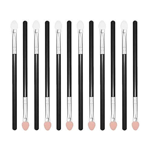 Dtoterul Lidschatten Applikator Lang 12 Stück Aplikatorpinsel Lidschatten Pinsel Schwamm Lidschatten Pinsel Set Lidschatten Pinsel Dual Color Lidschatten Schwamm Applikatoren Applikatoren Set von Dtoterul