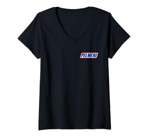 Damen Pelmeni T-Shirt mit V-Ausschnitt Damen Pelmeni T-Shirt mit V-Ausschnitt von Du Bist Nicht Du Wenn Du Hungrig Bist