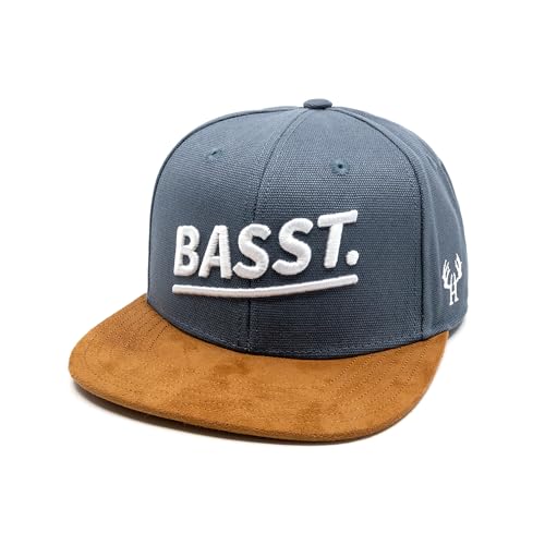 Du Hirsch Bayerisches Snapback Cap Basst Graublau Canvas One Size von Du Hirsch