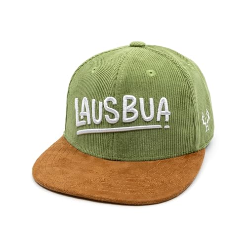 Du Hirsch Bayerisches Snapback Cap Kinder Lausbua Hellgrün Cord L von Du Hirsch