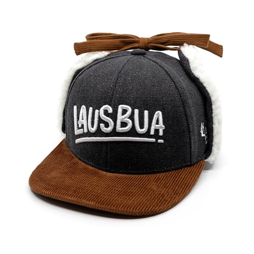 Du Hirsch Bayerisches Winter Cap Kinder Lausbua Dunkelgrau Canvas 4-8 Jahre von Du Hirsch