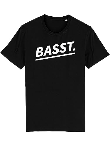 Du Hirsch Herren T-Shirt Bayerisch Basst Schwarz XL von Du Hirsch