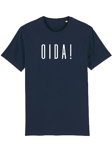 Du Hirsch Herren T-Shirt Bayerisch Oida Dunkelblau L von Du Hirsch