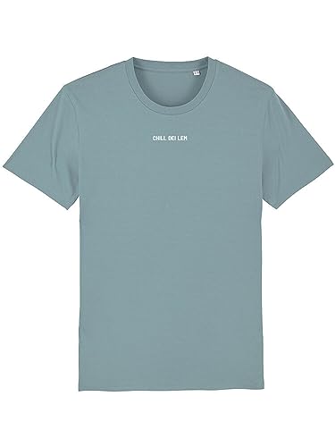 Du Hirsch Herren T-Shirt Bayerisch Oida Pastellblau XL von Du Hirsch