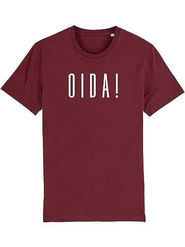 Du Hirsch Herren T-Shirt Bayerisch Oida Weinrot M von Du Hirsch