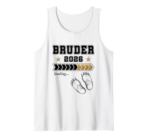 Herren Du Wirst Bruder Loading 2026 Ankündigung Baby Überraschung Tank Top von Du Wirst Bruder Loading 2026 & Baby Überraschung