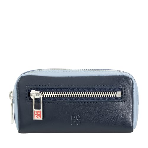DUDU Bunte Unisex Schlüsseltasche in echtem Kalbsleder Navy von DuDu