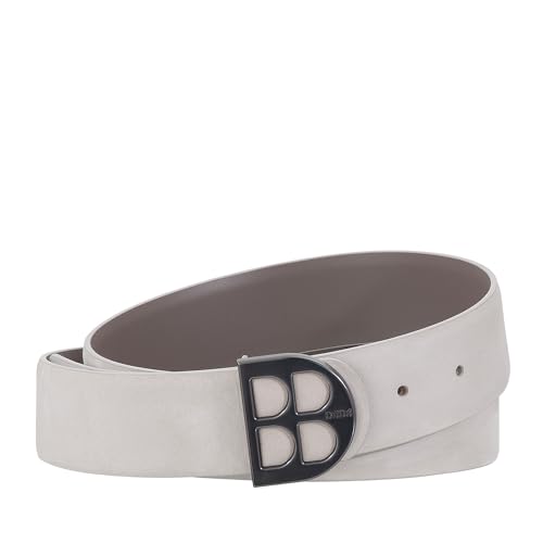 DUDU Cintura Uomo Reversibile in Pelle Liscia e Nabuk Bicolore, Made in Italy, Double Face, Con Fibbia Personalizzata Mehrfarbig1 von 95 cm von DuDu