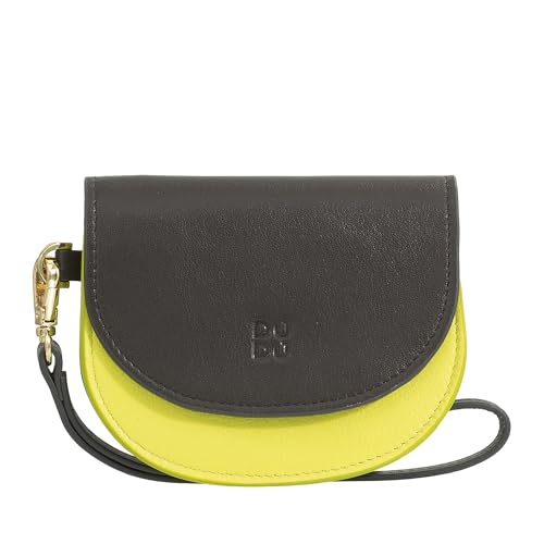 DUDU Damen-Portemonnaie aus Leder fürs Handgelenk, kleines fabiges Damen-Portemonnaie mit Münzfach, Banknoten- und Kartenfach, sowie Handschlaufe Coffee Brown von DuDu