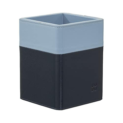 DUDU Design Leder Schreibtisch Stifthalter, Stifthalter für Bürotisch, Buntstifthalter Navy von DuDu
