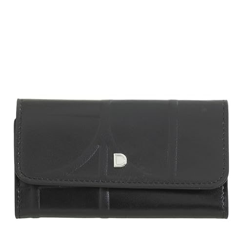 DUDU Portachiavi in Pelle Con 6 Ganci, Astuccio Borsellino Portachiavi Uomo Donna – Elegante, Pratico e Compatto per Organizzare le Chiavi Black_orange von DuDu