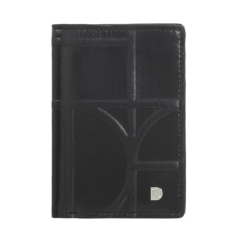 DUDU Portafoglio Uomo in Pelle Piccolo, Portafogli Uomo RFID Slim Pelle Stampata - Compatto Con Porta Carte di Credito, Porta Banconote Contanti, Zip Portamonete Black_Taupe von DuDu