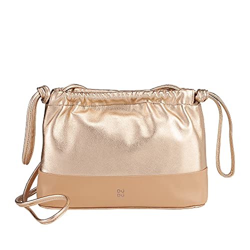 DUDU Damen-Umschlagtasche aus weichem Leder, farbige Clutch Bag mit Kordelzug und Schulterriemen Ballerina von DuDu