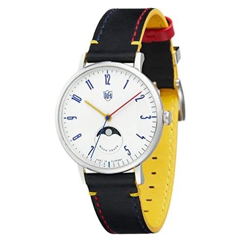 DuFa Herren Analog Quarz Uhr mit Leder Armband DF-9032-04 von DuFa