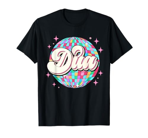 Groovy Girl Retro Dua Vorname personalisiertes T-Shirt 80, 90er Jahre T-Shirt von Dua First Name Family Birthday, I Love Dua Meme
