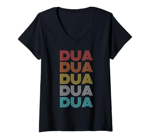 Damen Retro-Duo im Vintage-Look T-Shirt mit V-Ausschnitt von Dua Shirt Vintage Retro Apparel