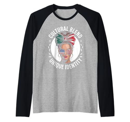 Latino Identität Doppelkultur Familie Wurzeln Humor Frauen Männer Raglan von Dual Heritage Latina Culture Identity Sunglasses