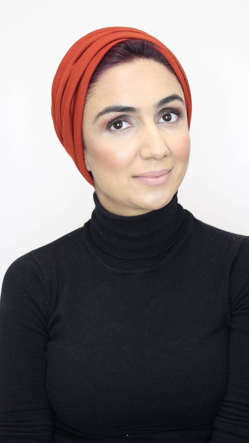Slip-On Kopf-Wrap - Gebrannte Orange Bereit Zu Tragen von DubaiTurban