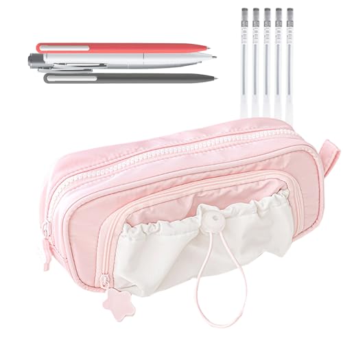 Dubbulon Federmäppchen - Ästhetische Stiftetasche mit Reißverschluss - Federmappe Halter für Büro Basteln Unterricht Schüler Jugendliche Kunst Reisen von Dubbulon