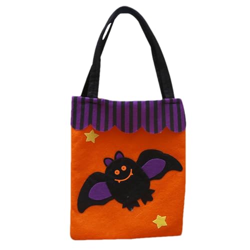 Dubbulon Halloween Süßigkeitenbeutel | Halloween Snacktasche,Wiederverwendbare Vlies Tragetasche Für Einkäufe & Snacks Erwachsene Kinder Party von Dubbulon