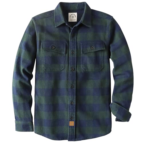 Dubinik® 13oz Extra Schwe Flanellhemd Herren Overshirt HemdHerren Langarm Dicke Warmes Baumwolle Button Down Hemdenjacke von Dubinik