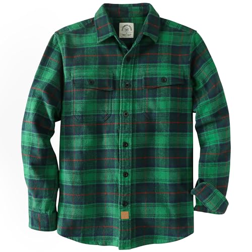Dubinik® 13oz Extra Schwe Flanellhemd Herren Overshirt HemdHerren Langarm Dicke Warmes Baumwolle Button Down Hemdenjacke von Dubinik