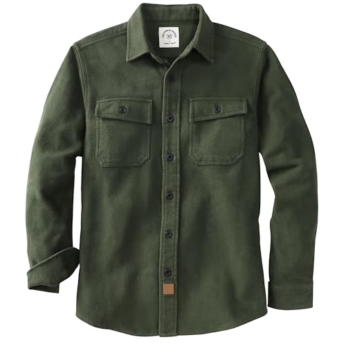 Dubinik® 13oz Extra Schwe Flanellhemd Herren Overshirt HemdHerren Langarm Dicke Warmes Baumwolle Button Down Hemdenjacke von Dubinik