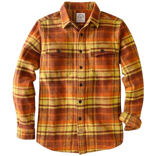 Dubinik® 13oz Extra Schwe Flanellhemd Herren Overshirt HemdHerren Langarm Dicke Warmes Baumwolle Button Down Hemdenjacke von Dubinik